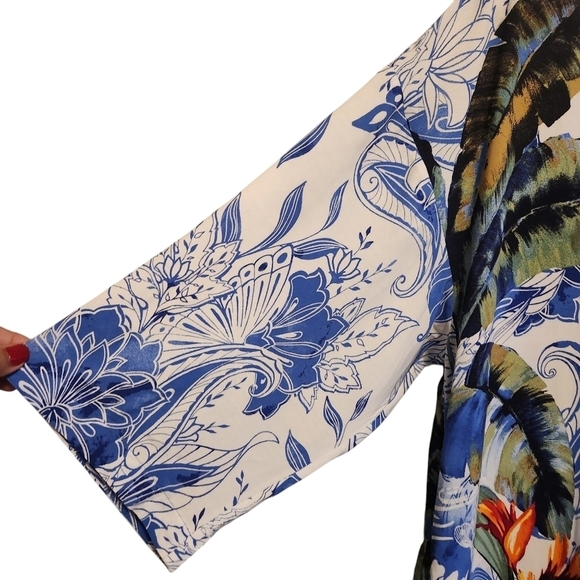 CHICO'S FLORAL PRINT KIMONO SIZE S/M - Picture 6 of 12